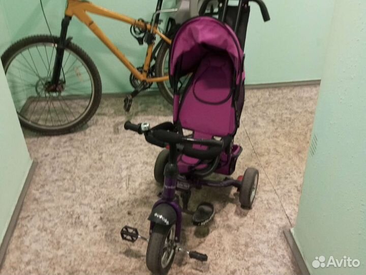 Детский велосипед с родительской ручкой