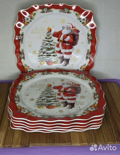 Набор квадратных тарелок 