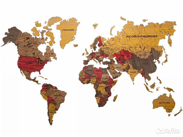 Деревянные карты мира в Стерлитамак