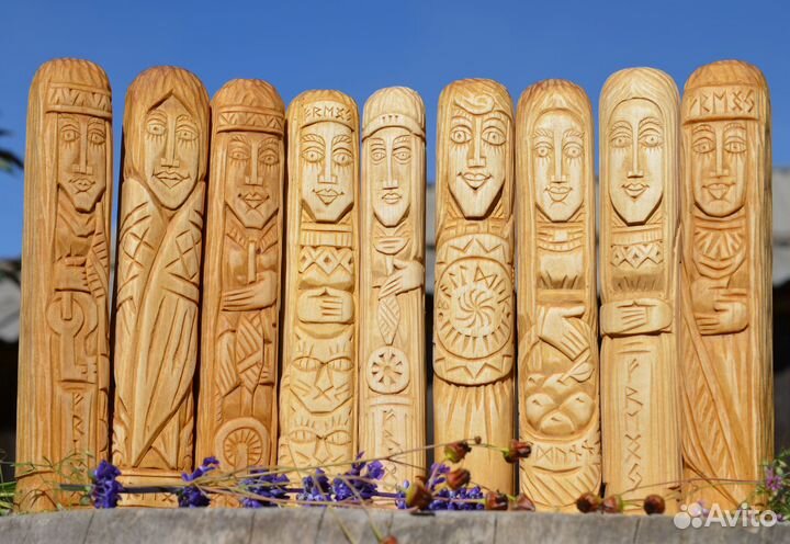 Скандинавские боги, чуры, кумиры, 20 видов, дерево