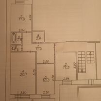 3-к. квартира, 71,8 м², 1/6 эт.