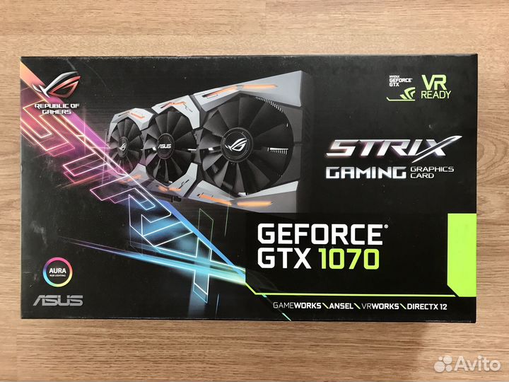 Видеокарта Asus strix gtx 1070 8gb