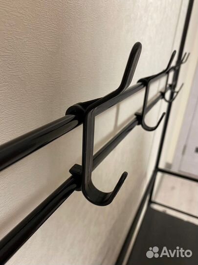 Вешалка напольная с полками