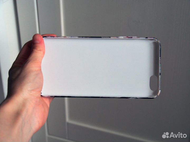 Чехол iPhone 6 Plus черный с цветами