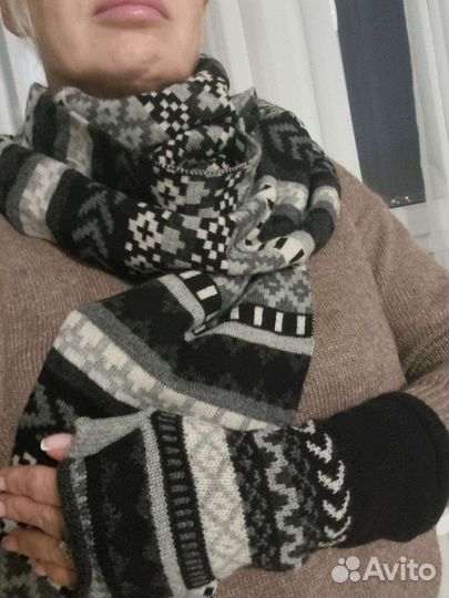 Шарф+перчатки