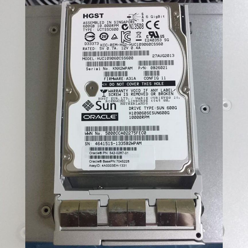 [HUC106060CSS600] Жесткий Диск Sun 600gb 542-0287-01 2.5 Huc106060css600