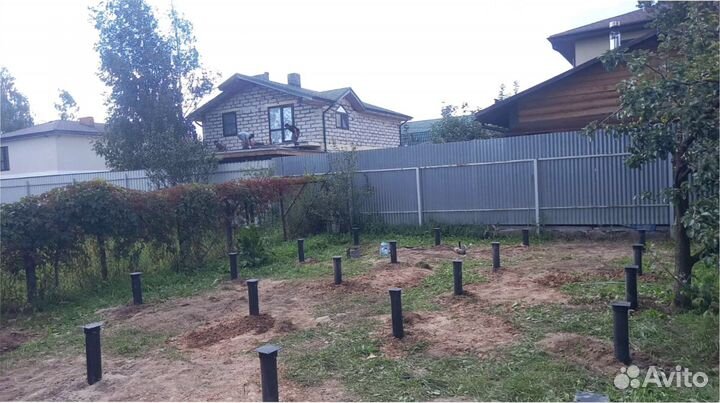 Винтовые сваи + монтаж