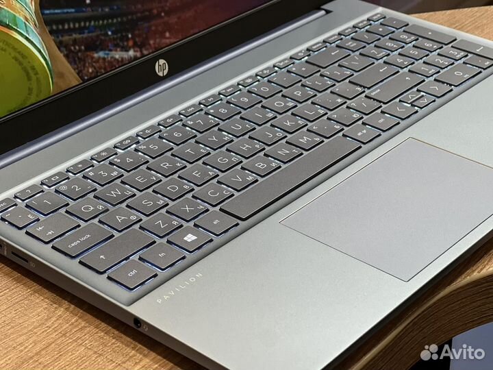 Свежий Ноутбук HP. Gold / Ram 8GB / IPS /Подсветка