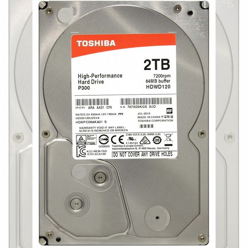 [HDKPC09AKA01] Жесткий Диск Toshiba 2tb 7200 Sata3 Hdkpc09aka01