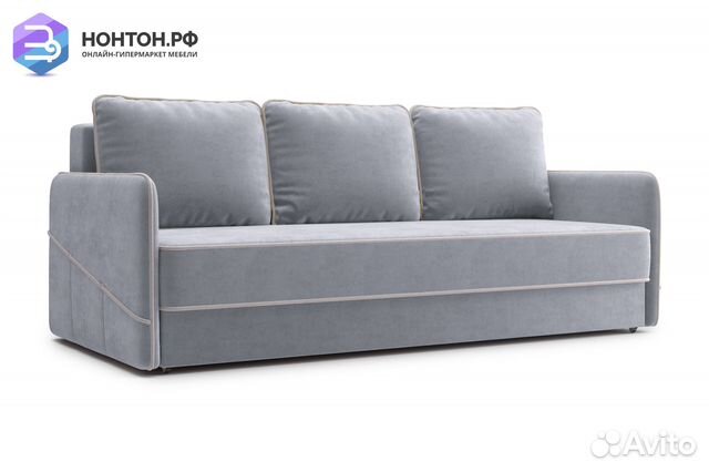 Диван еврокнижка Энерджи 3-х местный серый