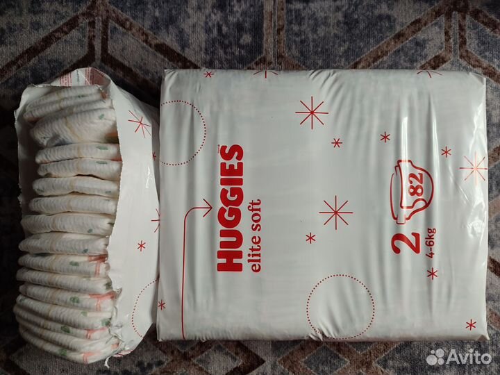 Памперсы huggies elite soft 2 (99штук)