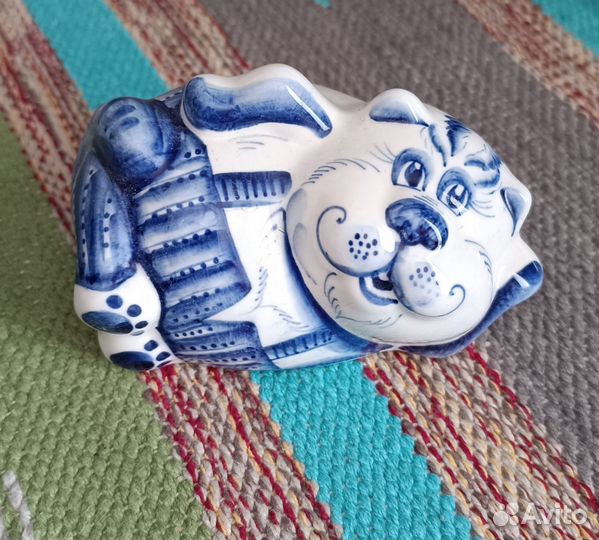 Кот фигурка гжель