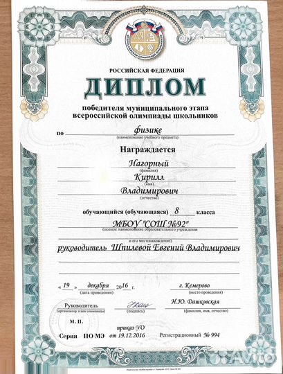 Репетитор по физике для школьников