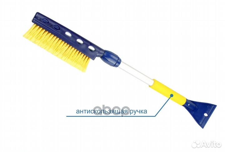 Щетка для снега телескопическая со скребком Goo