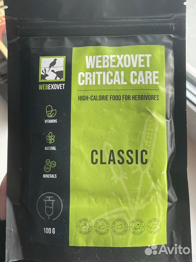 Корм для грызунов,Webexovet Critical Care,100 гр