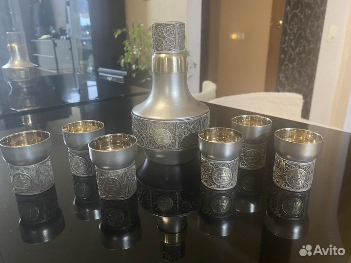 Коньячный набор мельхиор Юммет