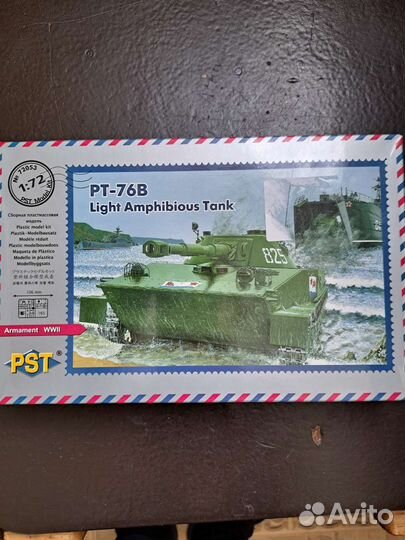 Модель танка пт-76Б + дополнения PST пст 1/72