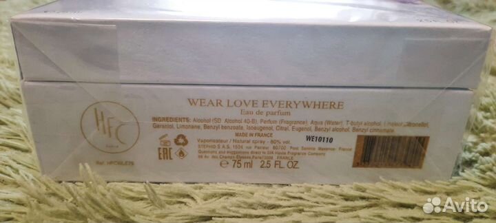 Туалетная вода женская HFC wear love everywhere