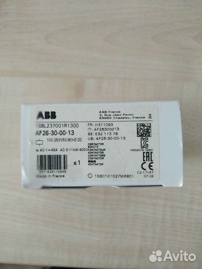ABB AF26-30-00-13. Новый