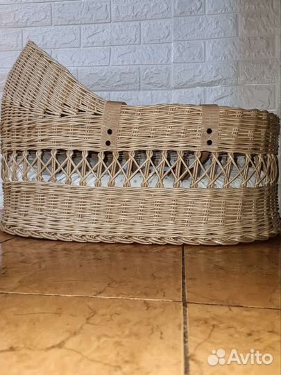 Детская люлька переноска, плетеная