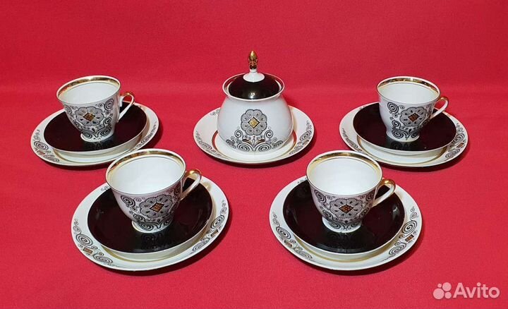 Кофейные трио. Рига. Костяной фарфор