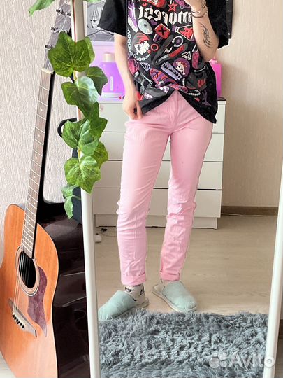 Винтажные штаны розовые