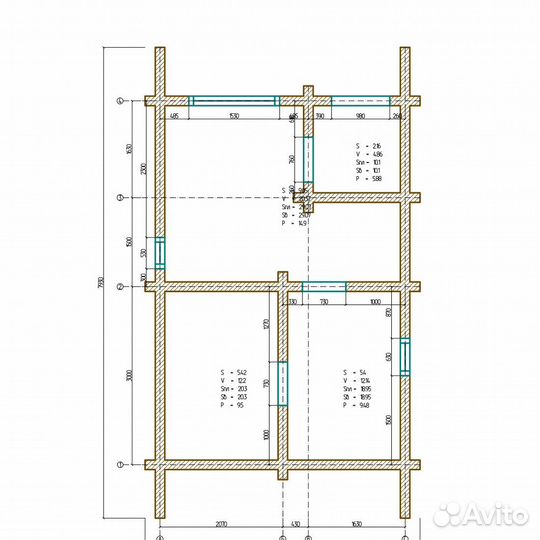 Домокомплект из профилированного бруса 6x4 м
