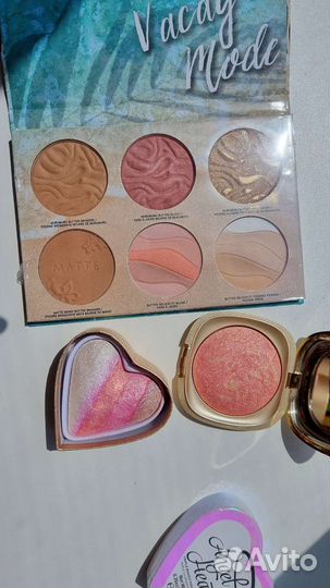 Палитра теней Kiko milano,бронзер,румяна,хайлайтер