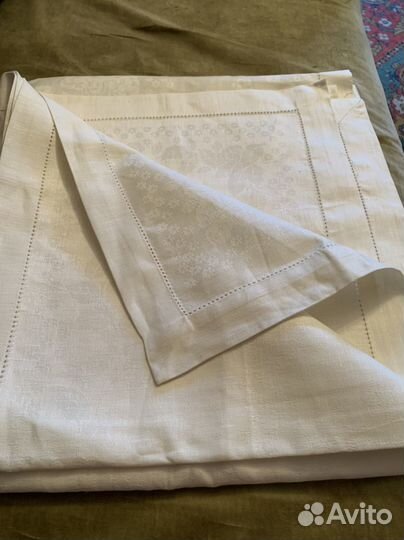 Скатерть льняная,жаккард СССР
