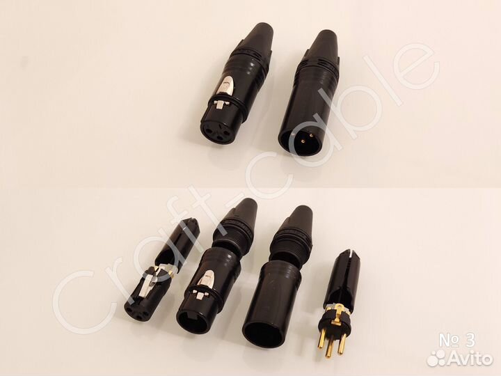 Разъемы xlr carbon gold и neutrik
