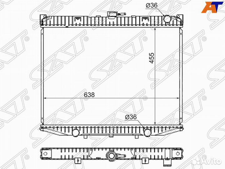 Радиатор nissan terrano II/ford maveric 2.4 93