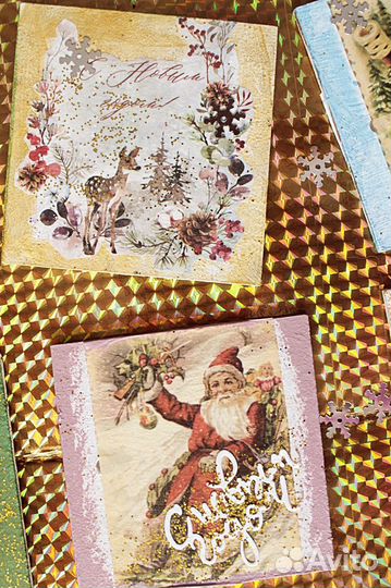 Новогодняя гирлянда, новогодние флажки