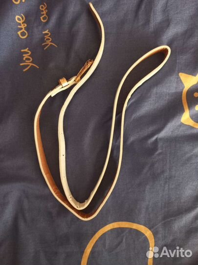 Ремень женский кожаный белый