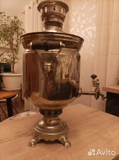 Самовар на дровах старинный угольный