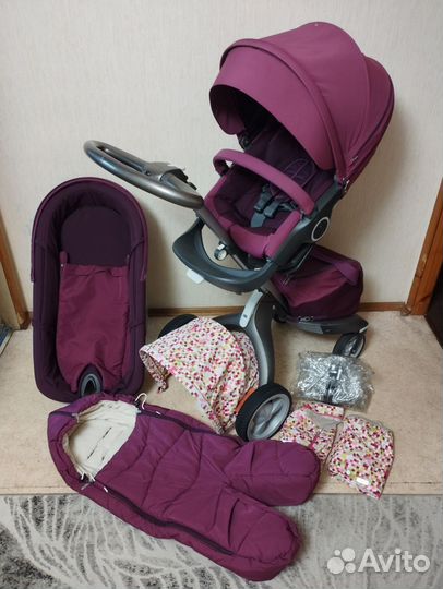 Коляска Stokke Xplory V4 2в1 + допы