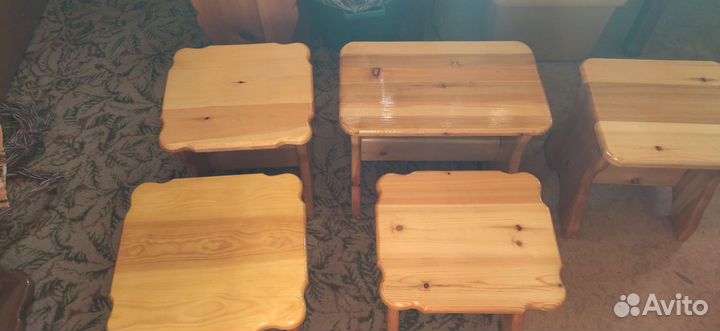 Табуретки деревянные