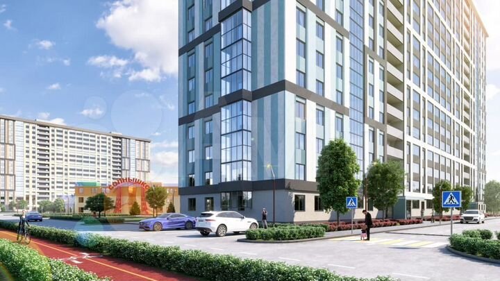 2-к. квартира, 70,3 м², 1/18 эт.