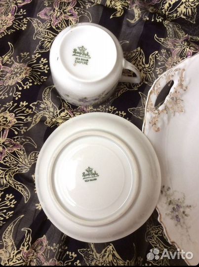 Чашка с блюдцем + блюдо