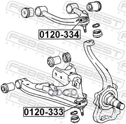 Опора шаровая LR (верхний рычаг) toyota LC Pra