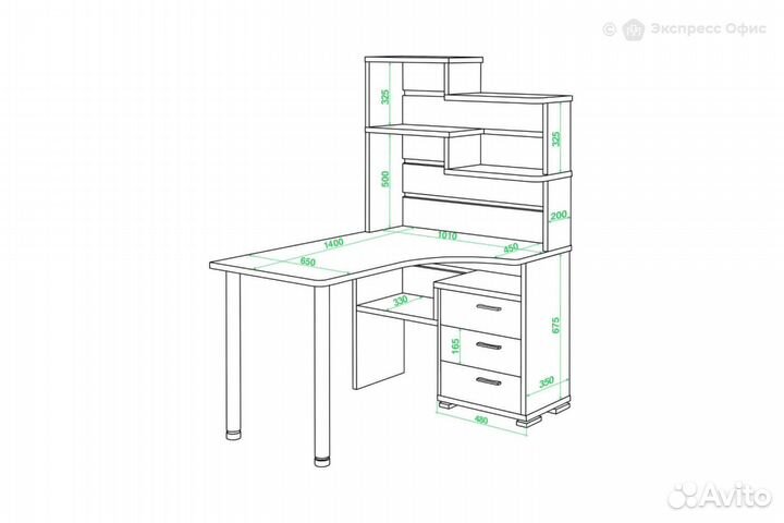 Стол компьютерный угловой правый Домино