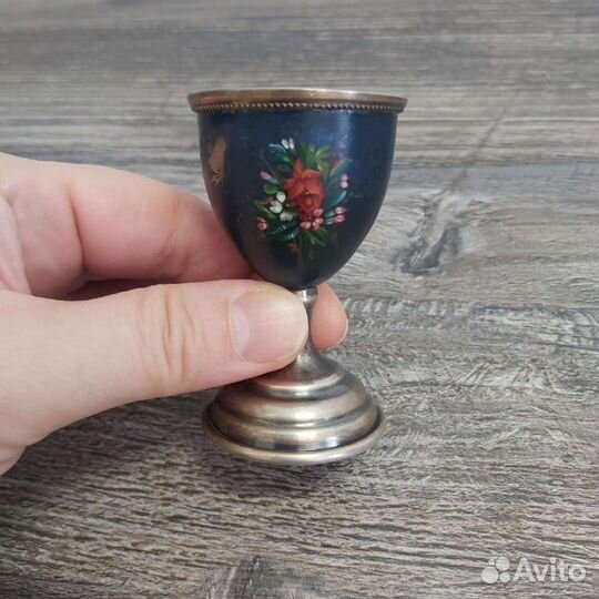 Рюмка серебро и роспись
