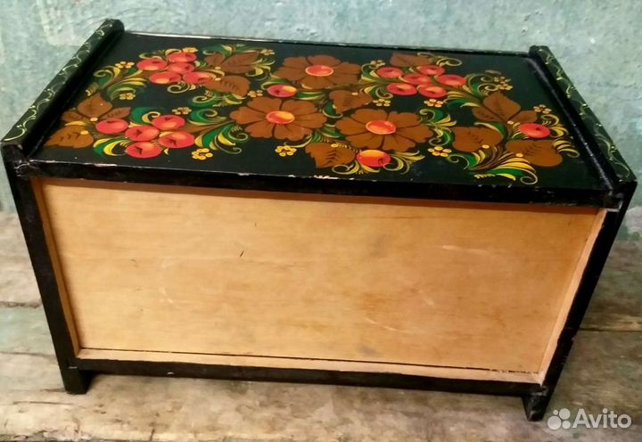 Хлебница деревянная хохлома.СССР