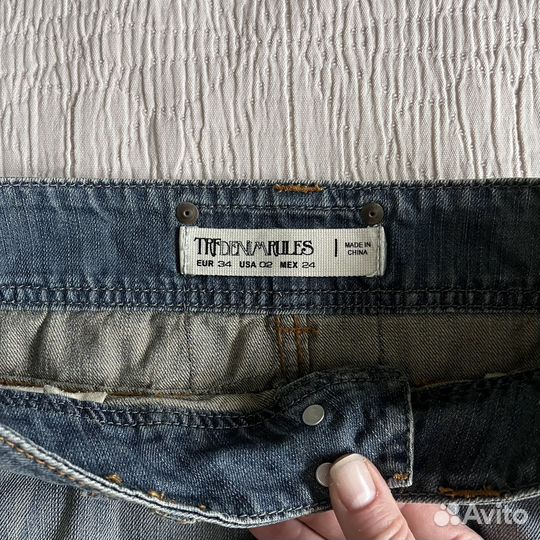 Zara TRF Юбка джинсовая мини, EU34