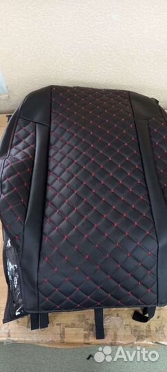 Чехлы на mitsubishi lancer 10 Франт+ с красным