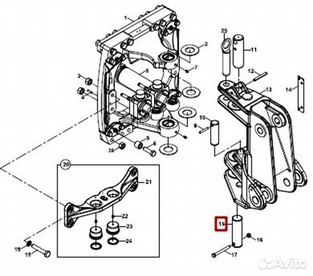 Палец 801/02312 Hidromek
