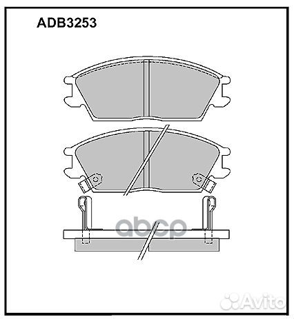 Колодки тормозные дисковые перед ADB3253 AL