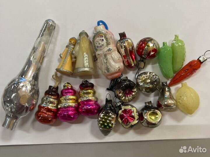 Елочные игрушки СССР в реставрацию одним лотом
