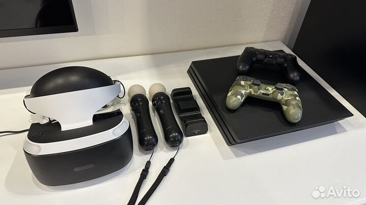 Игровой набор Sony PS4, шлем, геймпад, игры, мувы