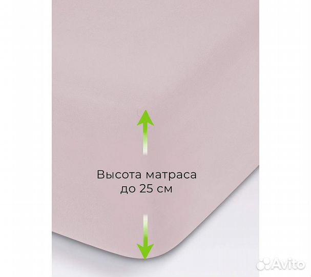 Простынь GoodNight Трикотаж 180х200х20 Розовый на