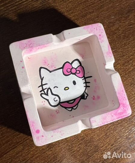 Пепельница шкатулка декоративная гипса Hello Kitty